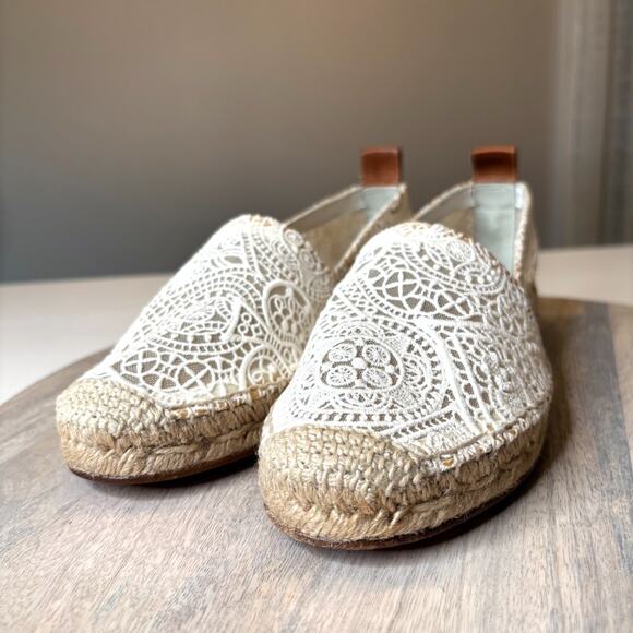 Chloé Fabri Lace Espadrilles White 38 Women's Designer Shoes NIB Box Dust Bag - Picture 9 of 13